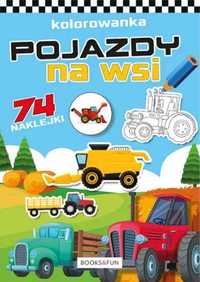 Kolorowanka z naklejkami - Pojazdy na wsi - praca zbiorowa