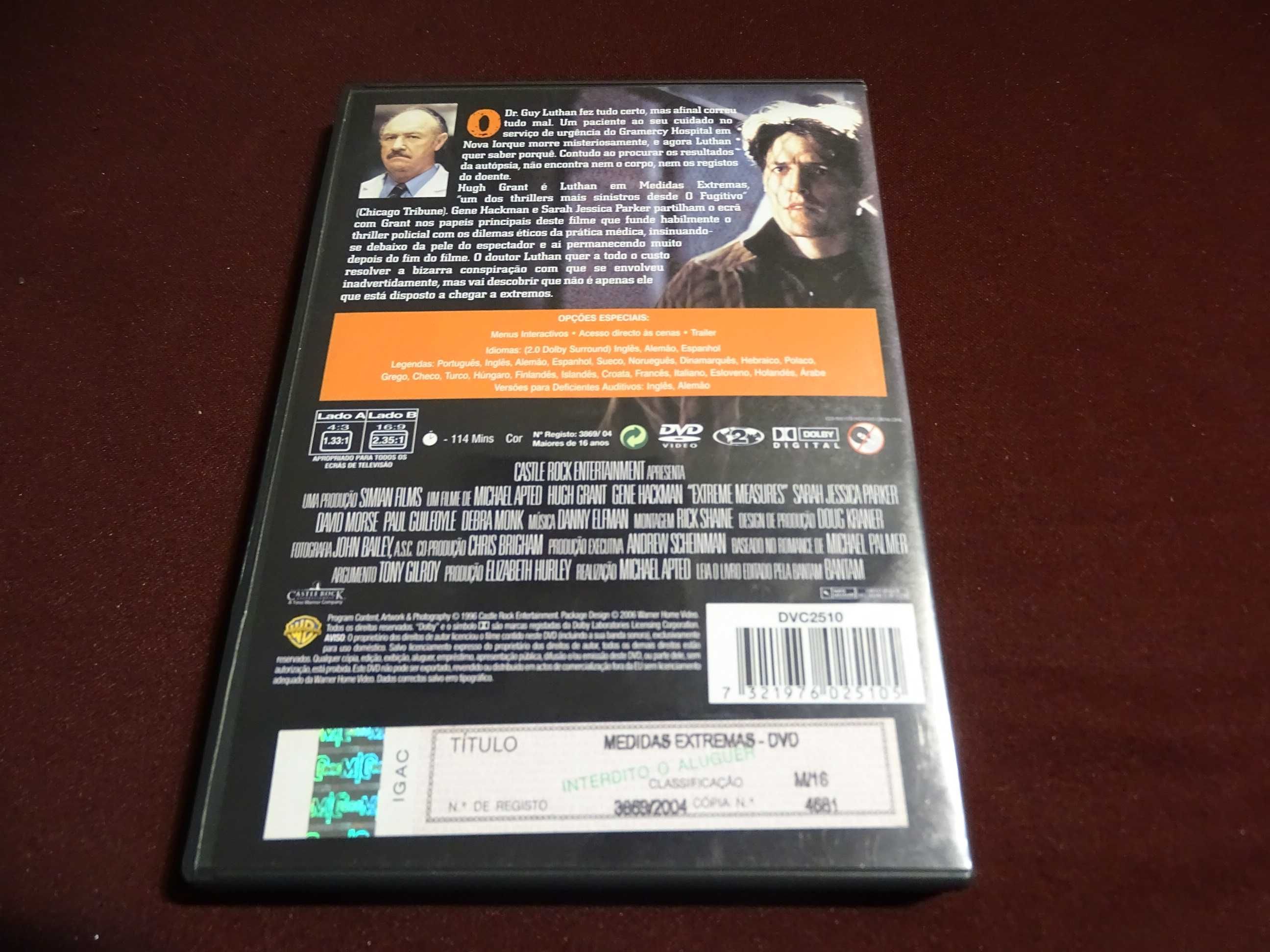 DVD-Medidas extremas-Hugh Grant/Gene Hackman