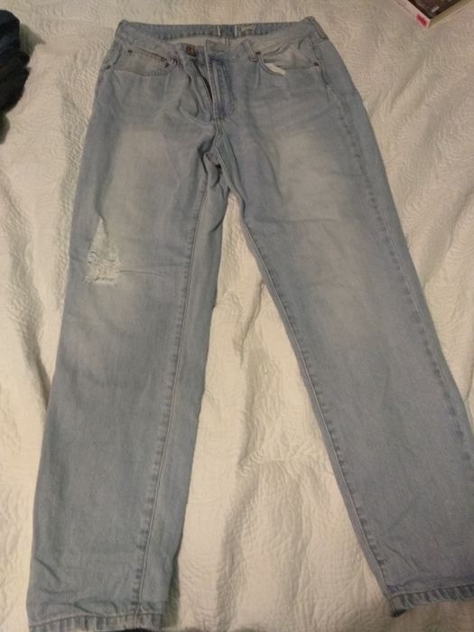 Jeansy jasne, boyfriendy, damskie 42/xl