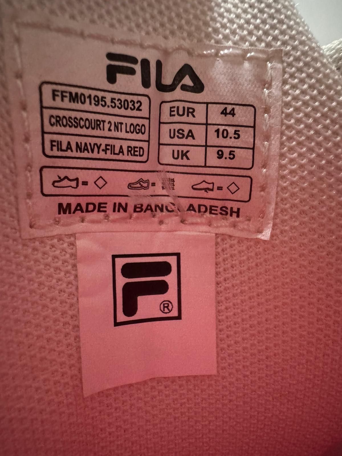Nowe sneakersy męskie FILA CROSSCOURT 2 NT LOGO białe 44