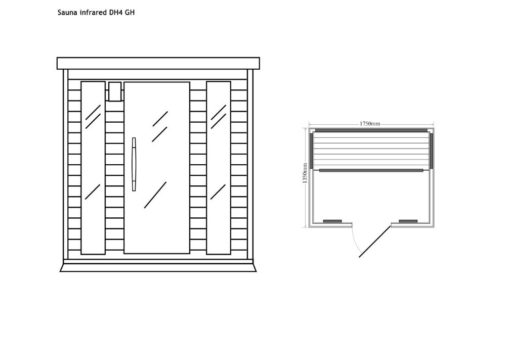 Sauna infrared 4 os.Helsinki prom.kwarcowe lub ceramiczne sauny spa