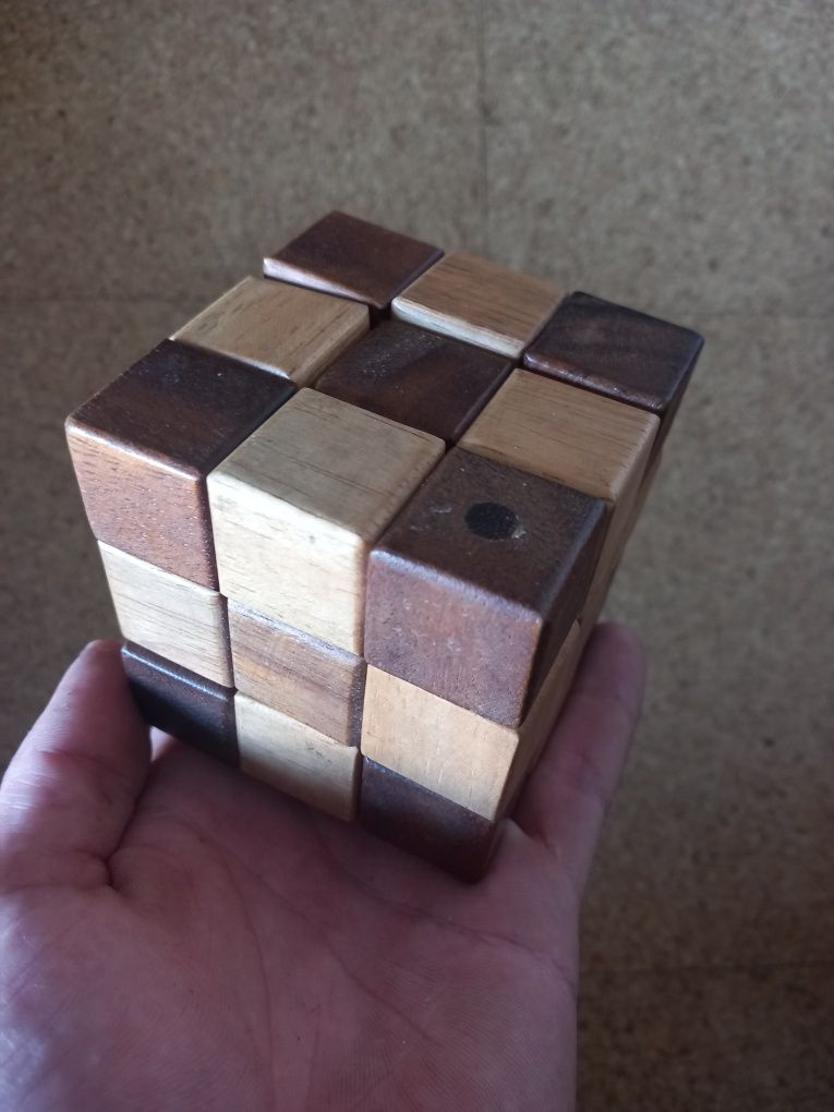 Puzzle cubo madeira