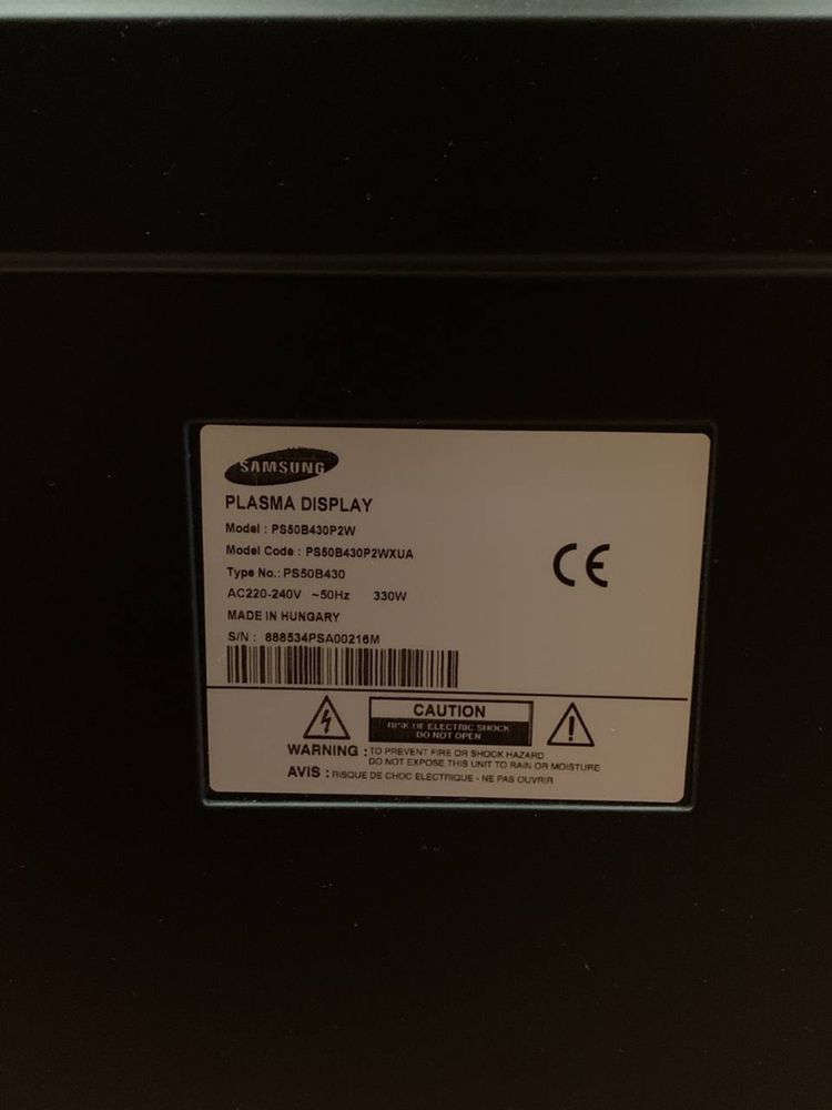 Плазменная панель Samsung PS50B430P2WXUA телевизор
