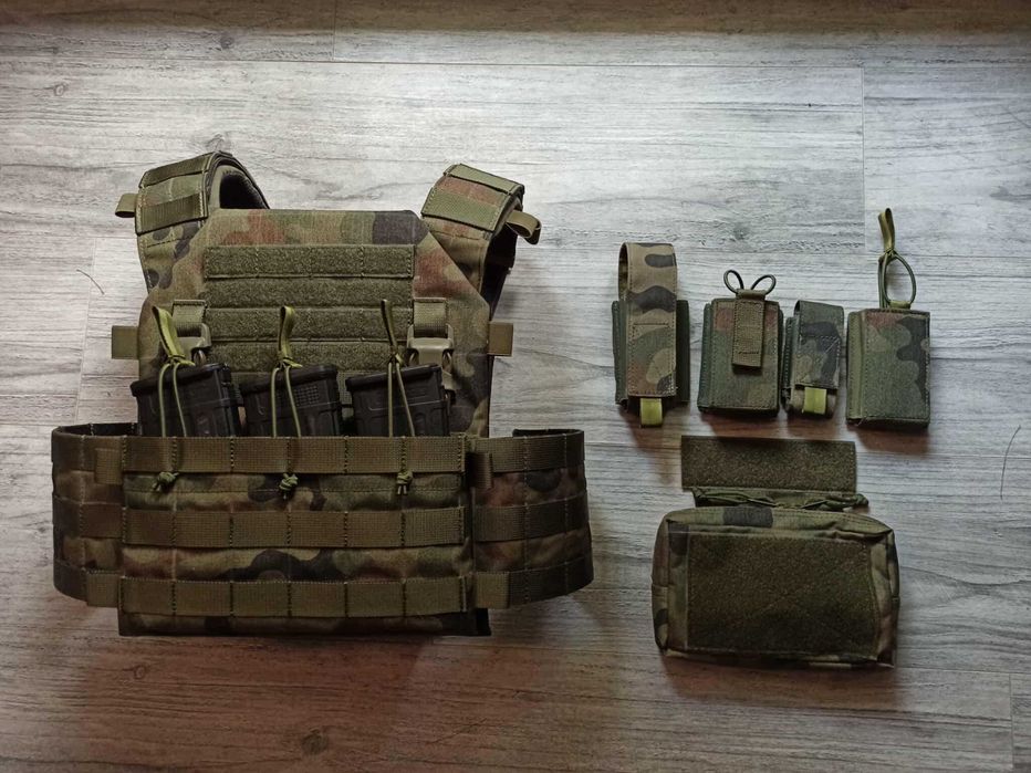 PROMOCJA Zestaw Kamizelka Taktyczna Plate Carrier wz93 + Ładownice