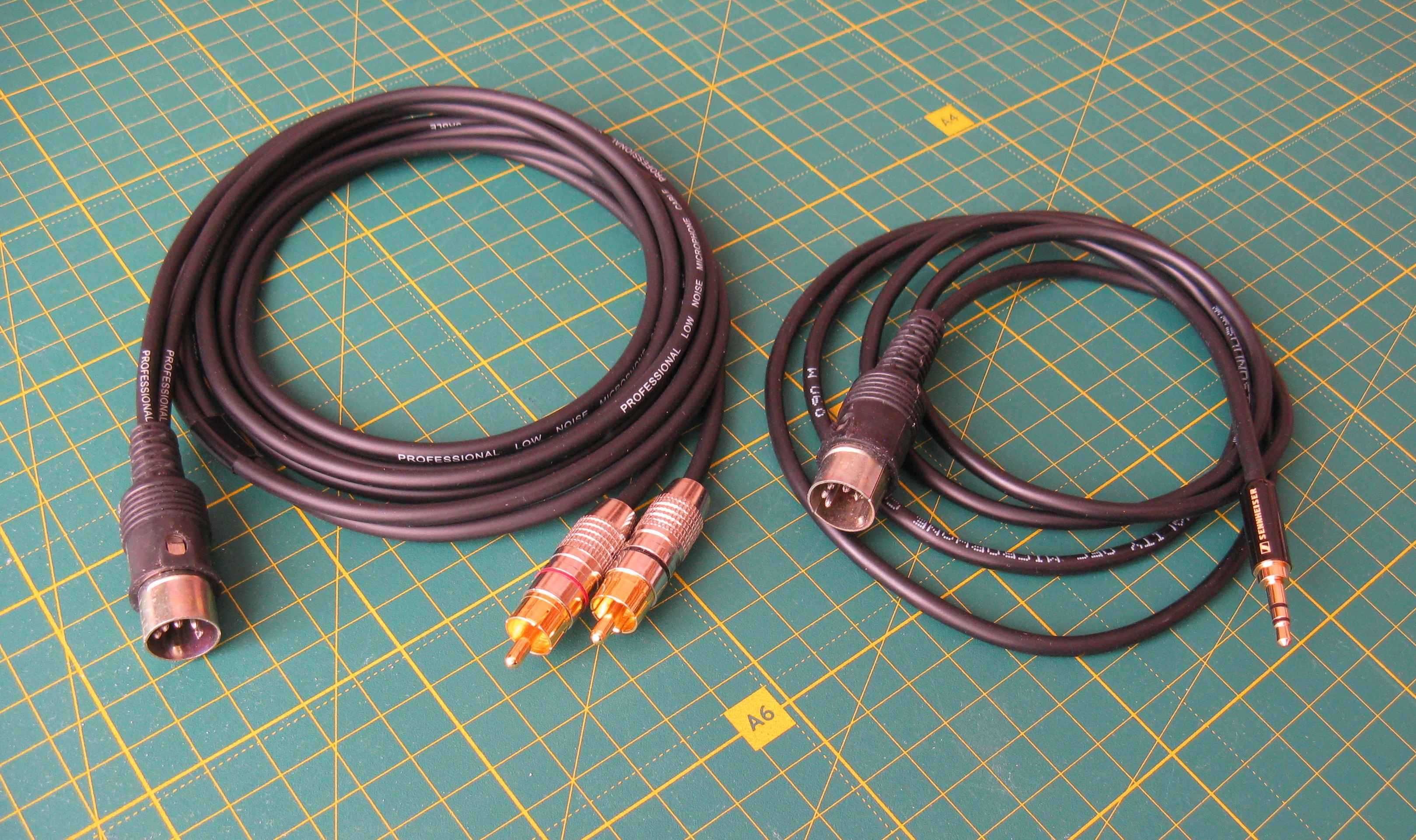 DIN 5pin-jack 3.5/rca кабель перехідник