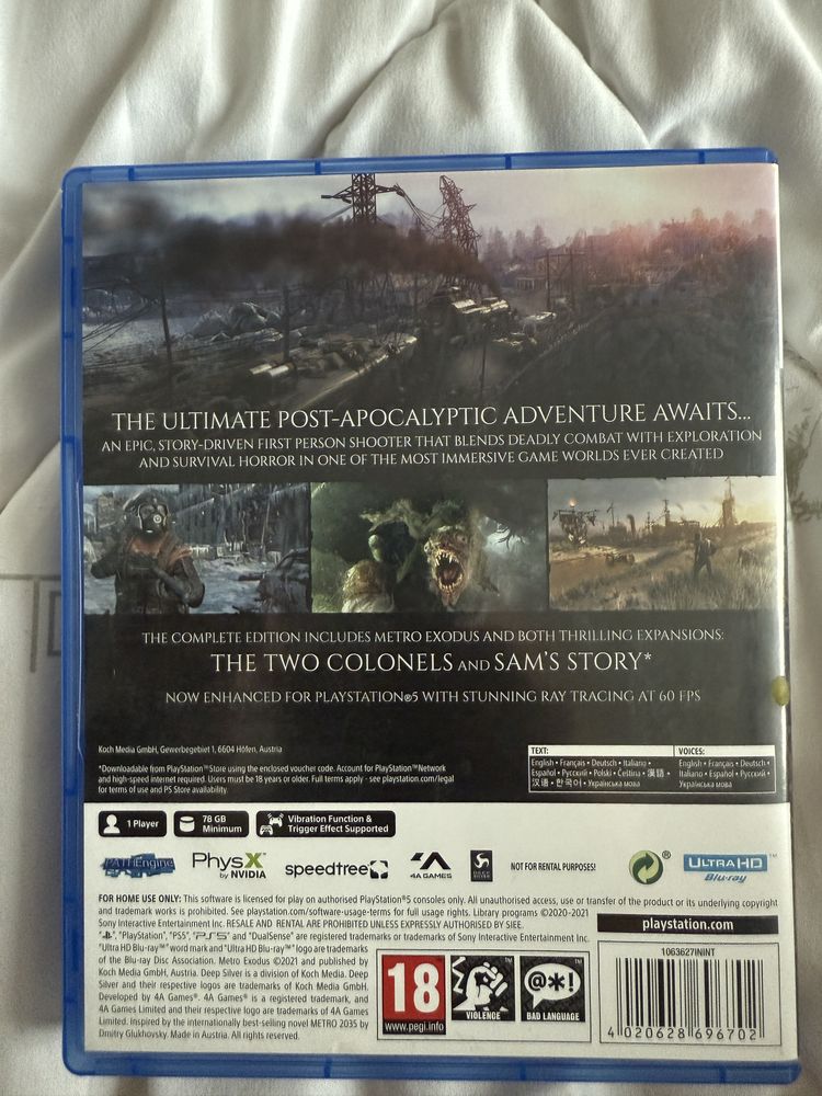 Metro Exodus для ps5
