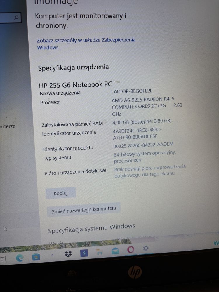 Laptop HP 255 G6 Notebook PC