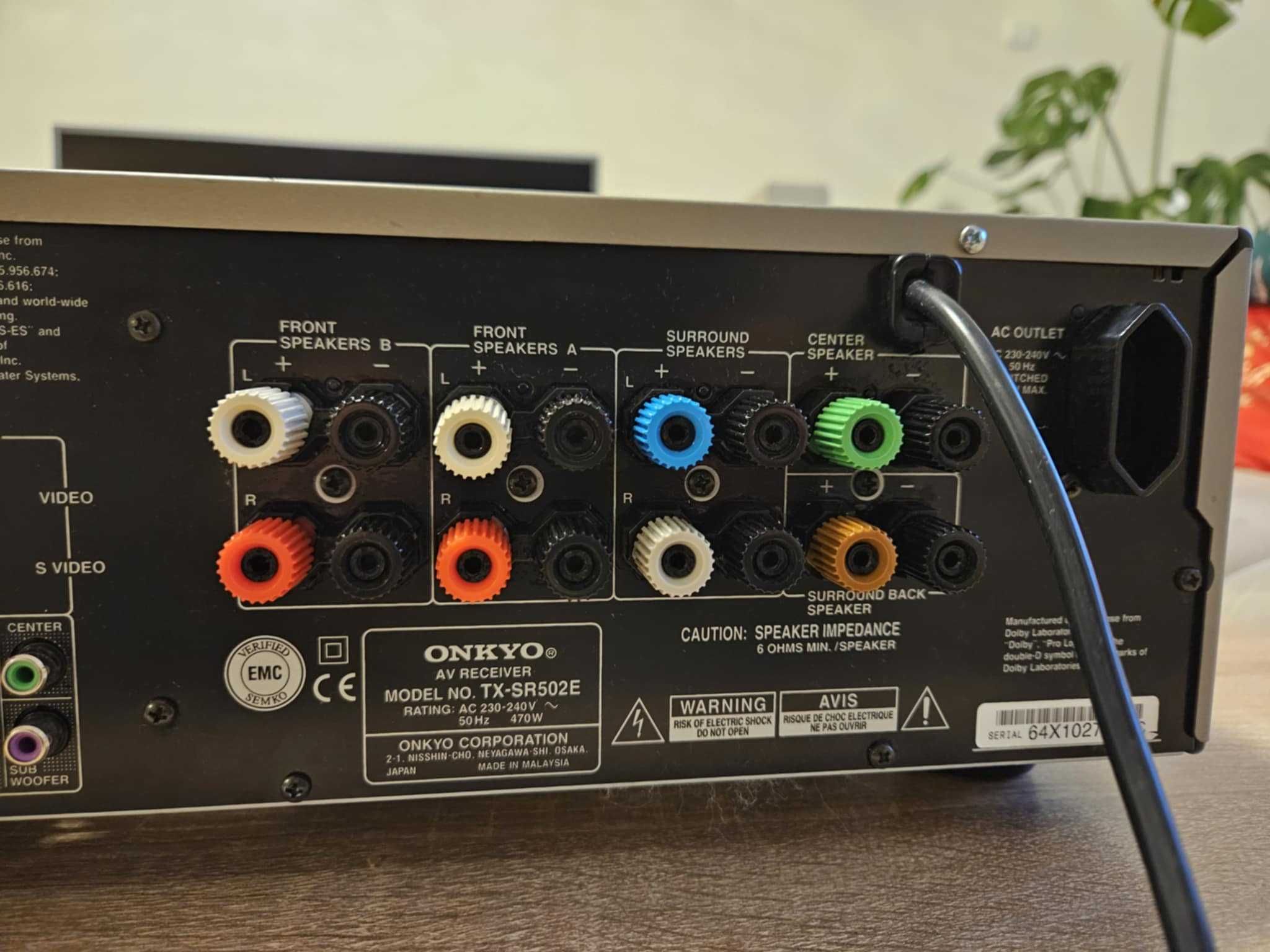 Amplituner Onkyo 6.1 TX-SR502E DTS Dolby Digital ES+ PILOT ORYGINAŁ