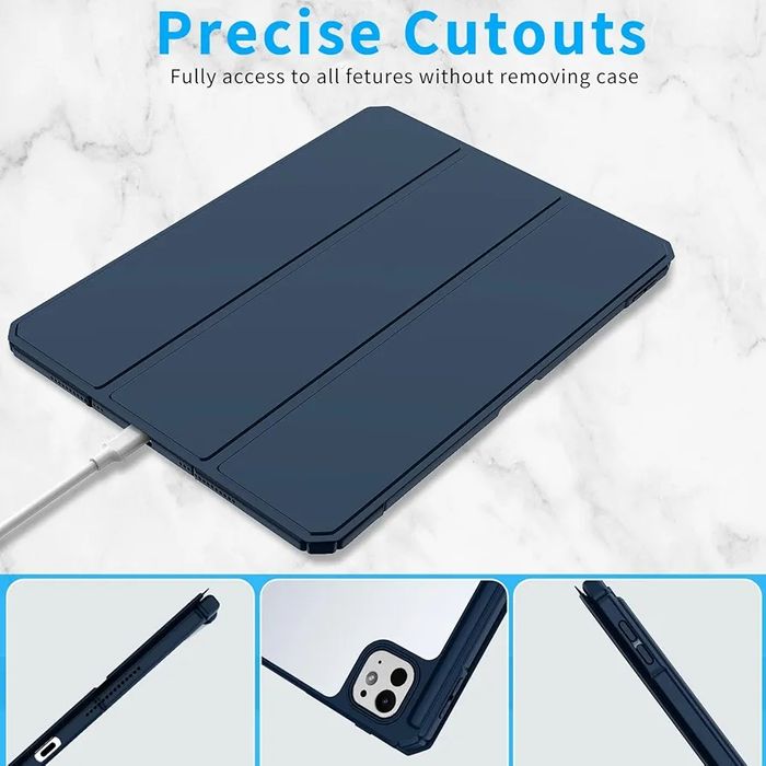 Etui do iPad Pro 11" M4 2024 A2836/A2837 Skóra PU Uchwyt na Pencil Smu