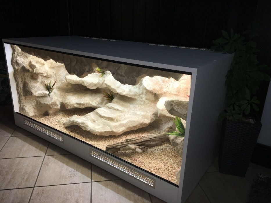 Terrarium 150/70/70 pustynne dla AGAMY, kompleksowe