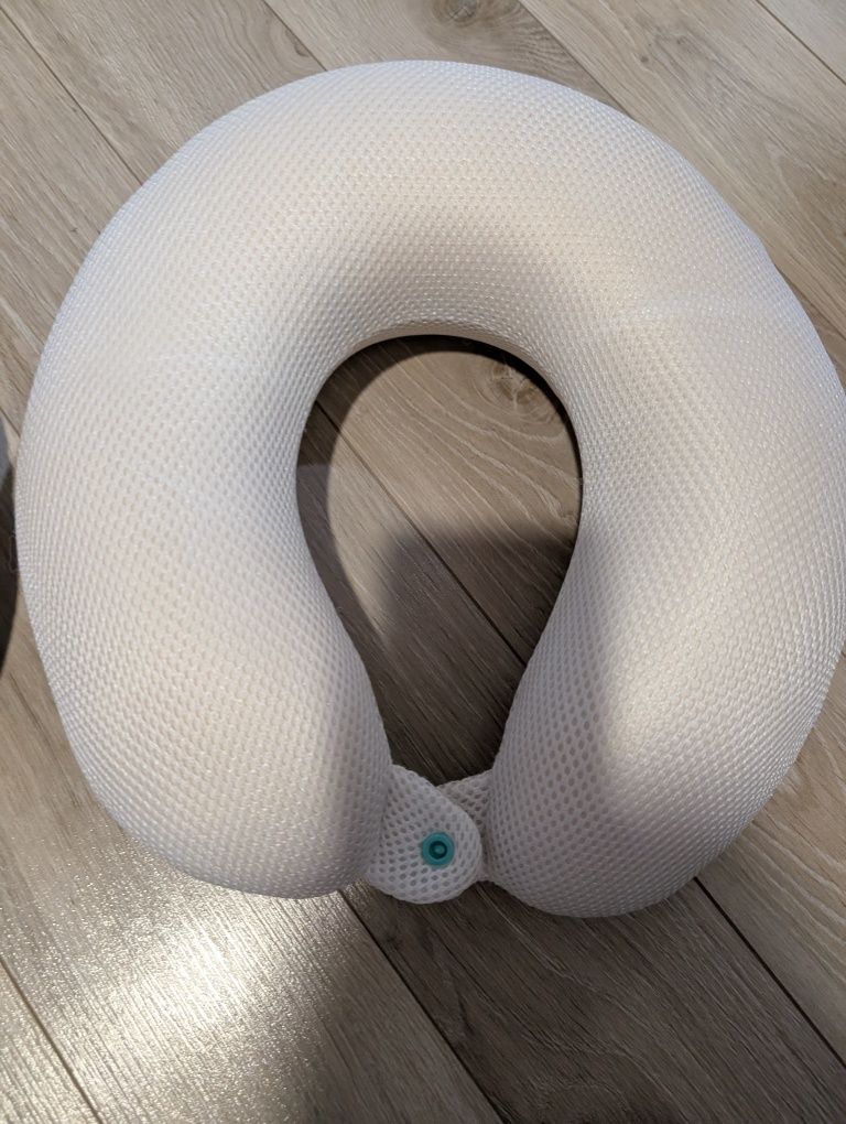 Подушка для подорожі шиї масажна тревел рогалик  memory foam