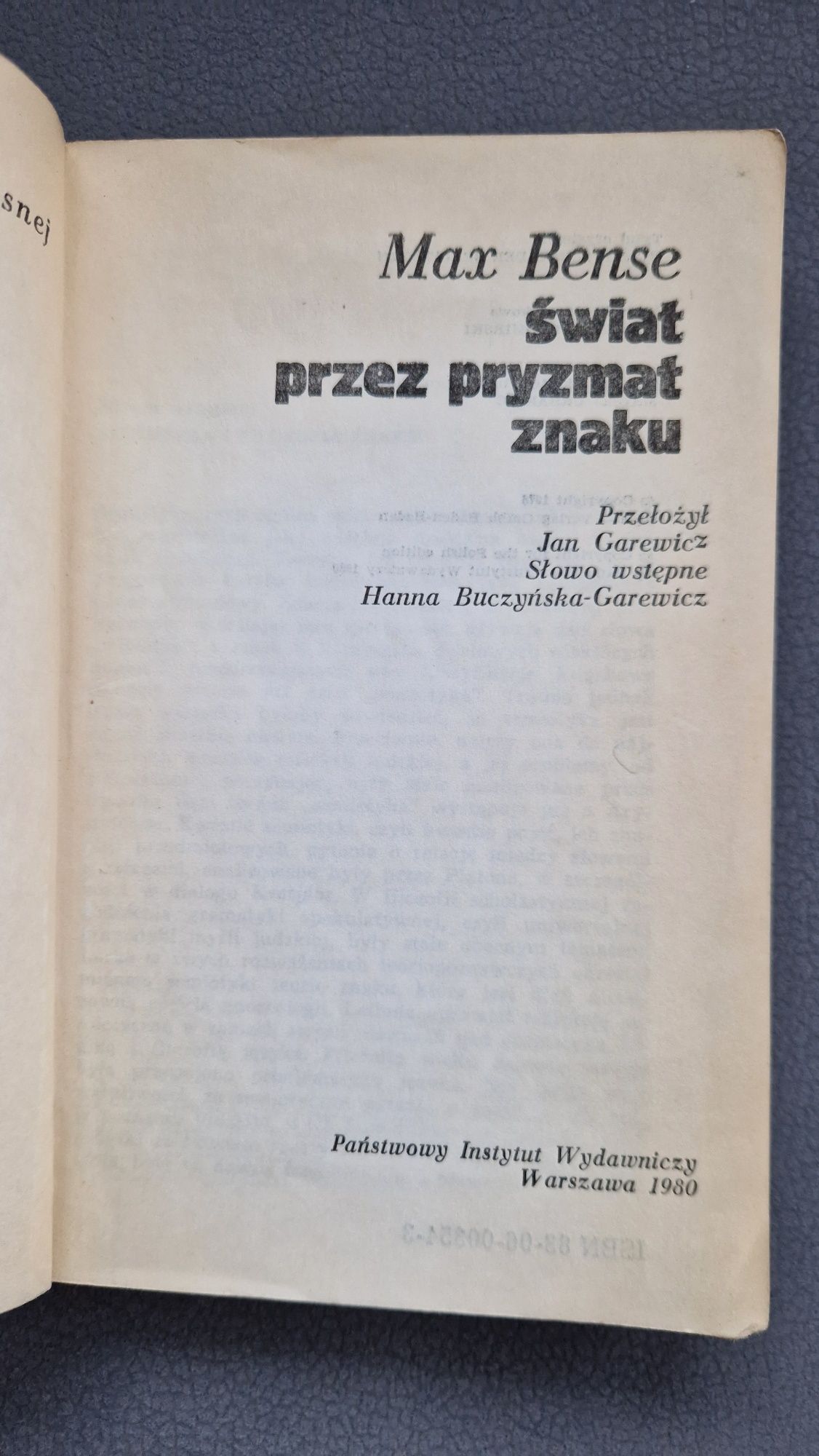 Świat przez pryzmat znaku. Max Bense