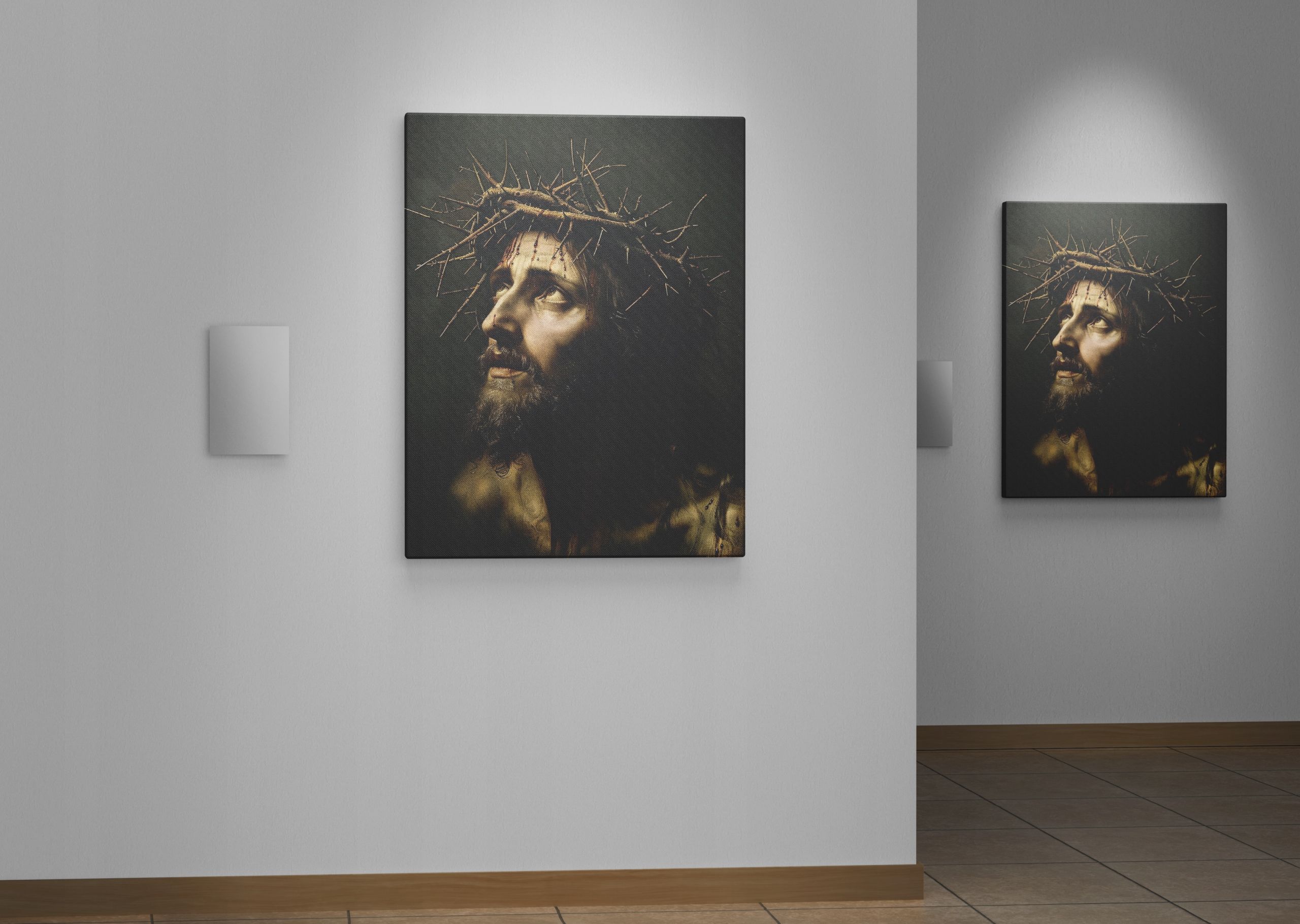 Obraz na płótnie – Jezus Chrystus w koronie cierniowej 30x40 cm