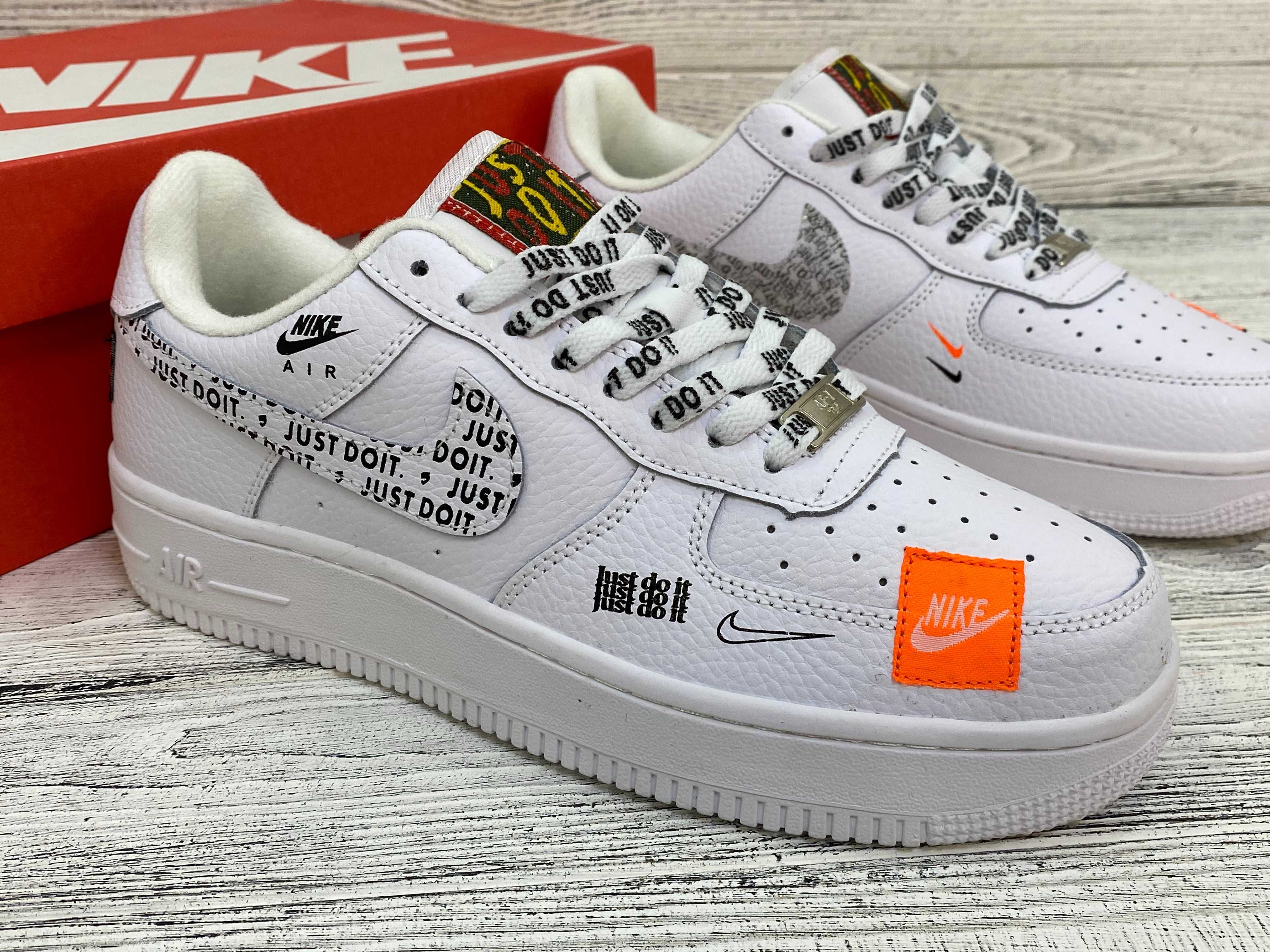 Чоловічі кросівки Nike Air Force 1 07 Just Do It Pack White Найк Форс