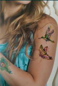 Переводные татуировки, новые временные тату, цветные флеш-тату