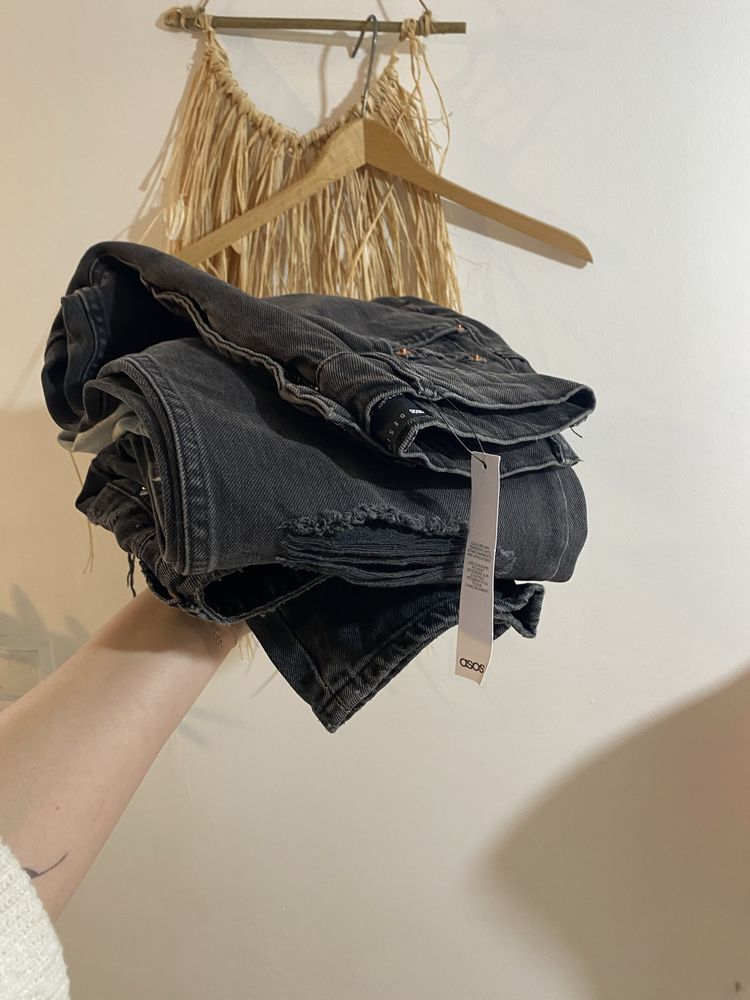 Zestaw spodni Asos River Island pull and bear 36 S mom fit boyfriend