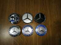 TODOS os Centros de jantes Mercedes Benz 75mm & Simbolo capô 57 mm