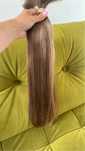 Włosy  dziewicze ciemny blond 57 cm