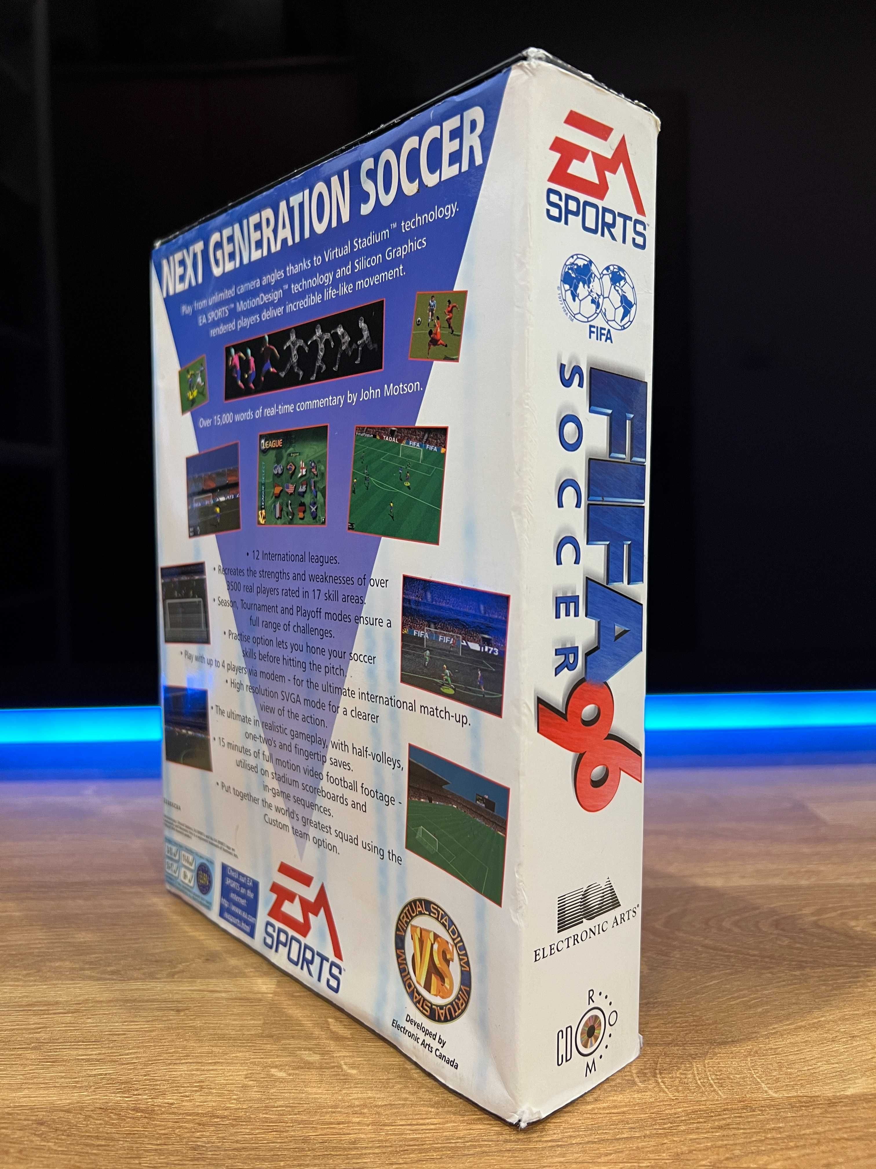 FIFA SOCCER 96 gra (PC EN 1995) BIG BOX premierowe kompletne wydanie