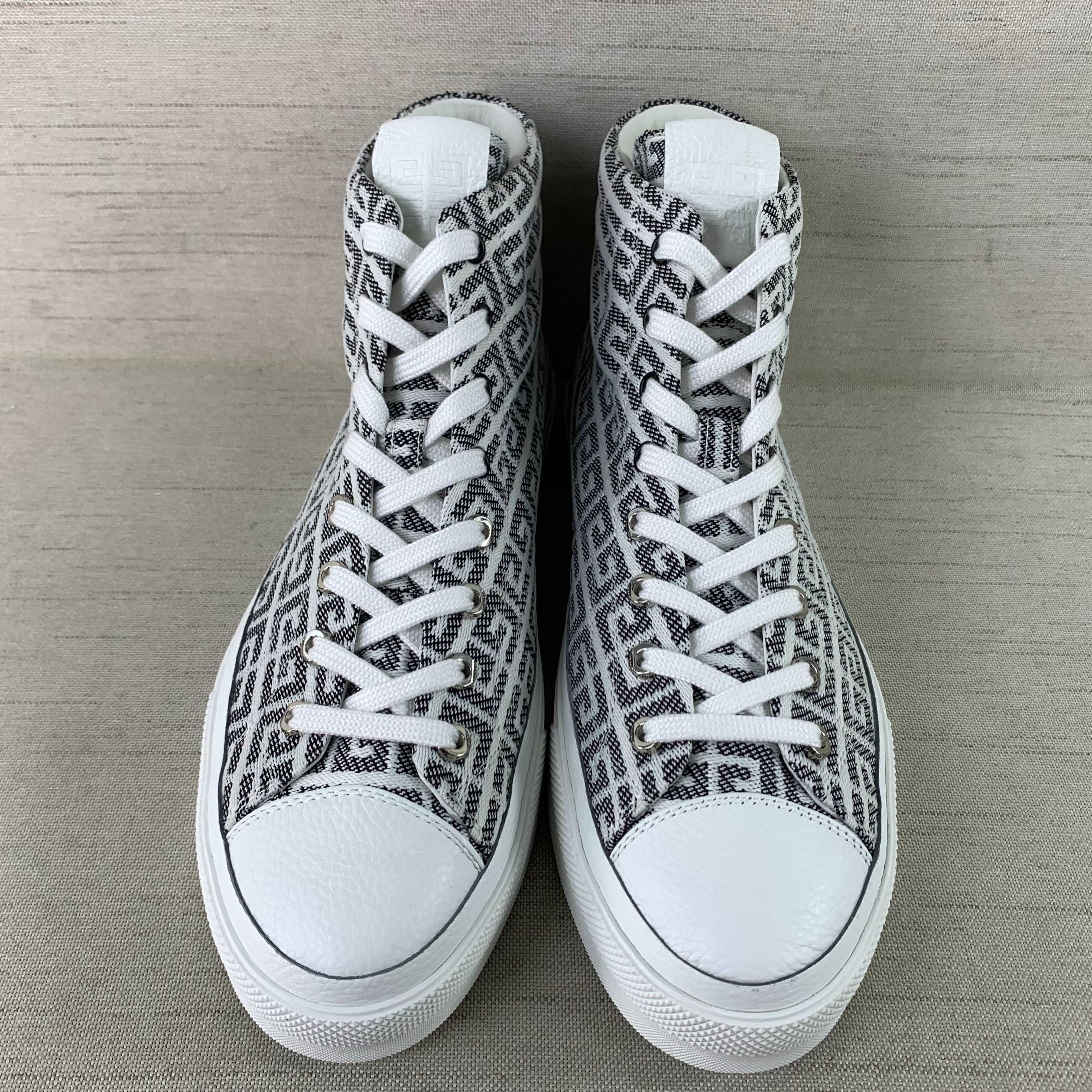 Кеды Givenchy White City 4g Canvas High-top Sneakers Живанши