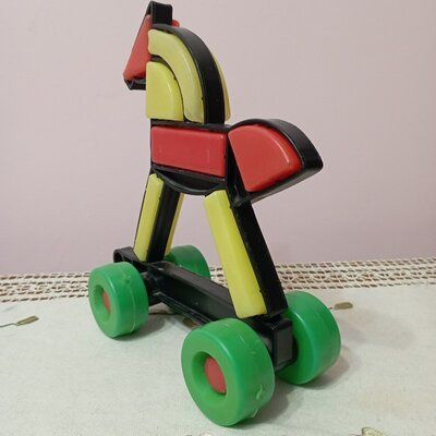 Лошадка конь каталка конструктор игрушка 2 в1 іграшка СССР