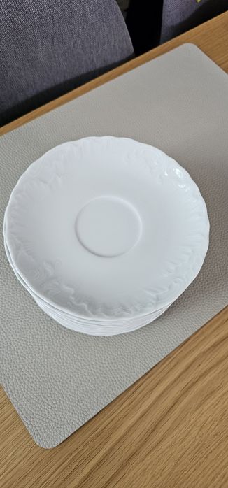 Talerzyki porcelanowe, deserowe, Ćmielów Rococo - 12 szt.