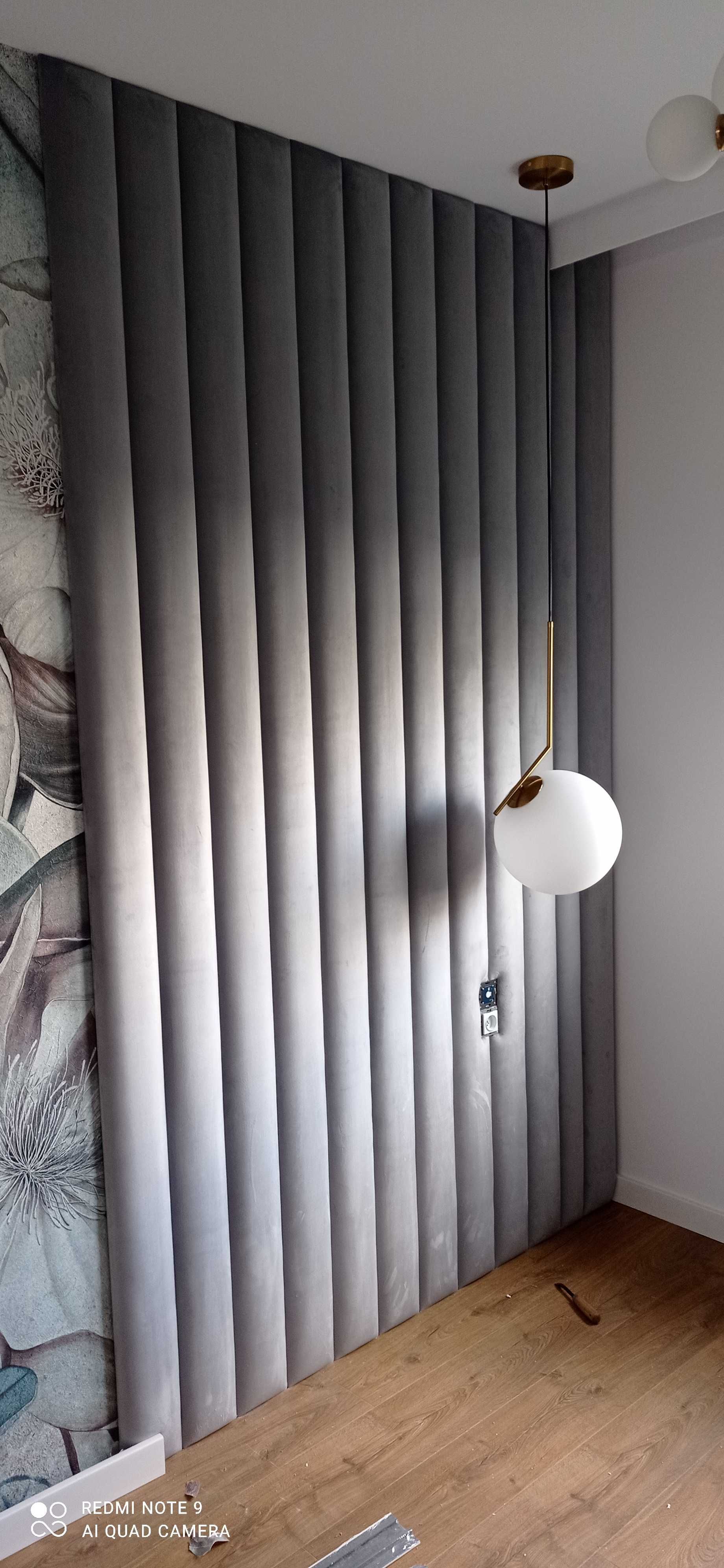 Panele tapicerowane ścianki garderoby wnęki sypialnie na wymiar