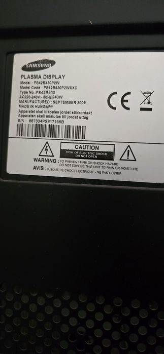 Plasma Display Samsung 42 polegadas