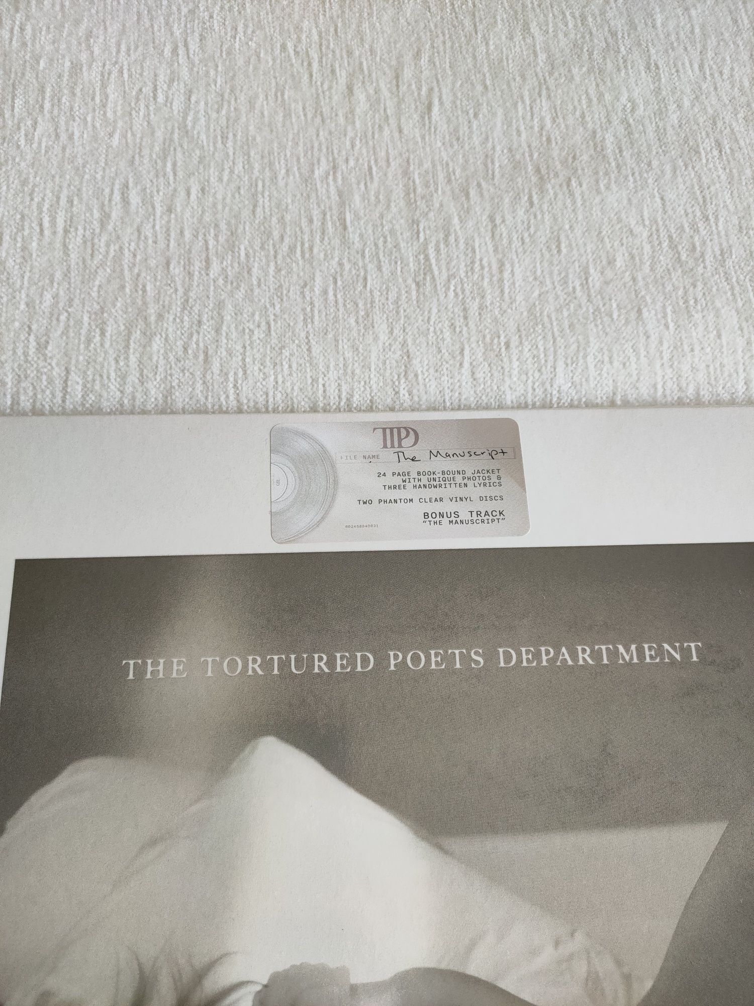 Vinil the tortured poets department Taylor Swift