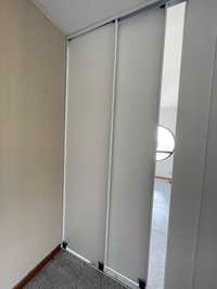 2 portas de roupeiro de correr branco 60x250 cm
