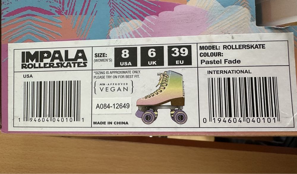 Patins Impala Rollerskaters Quad - Pastel Fade - Tam. 39