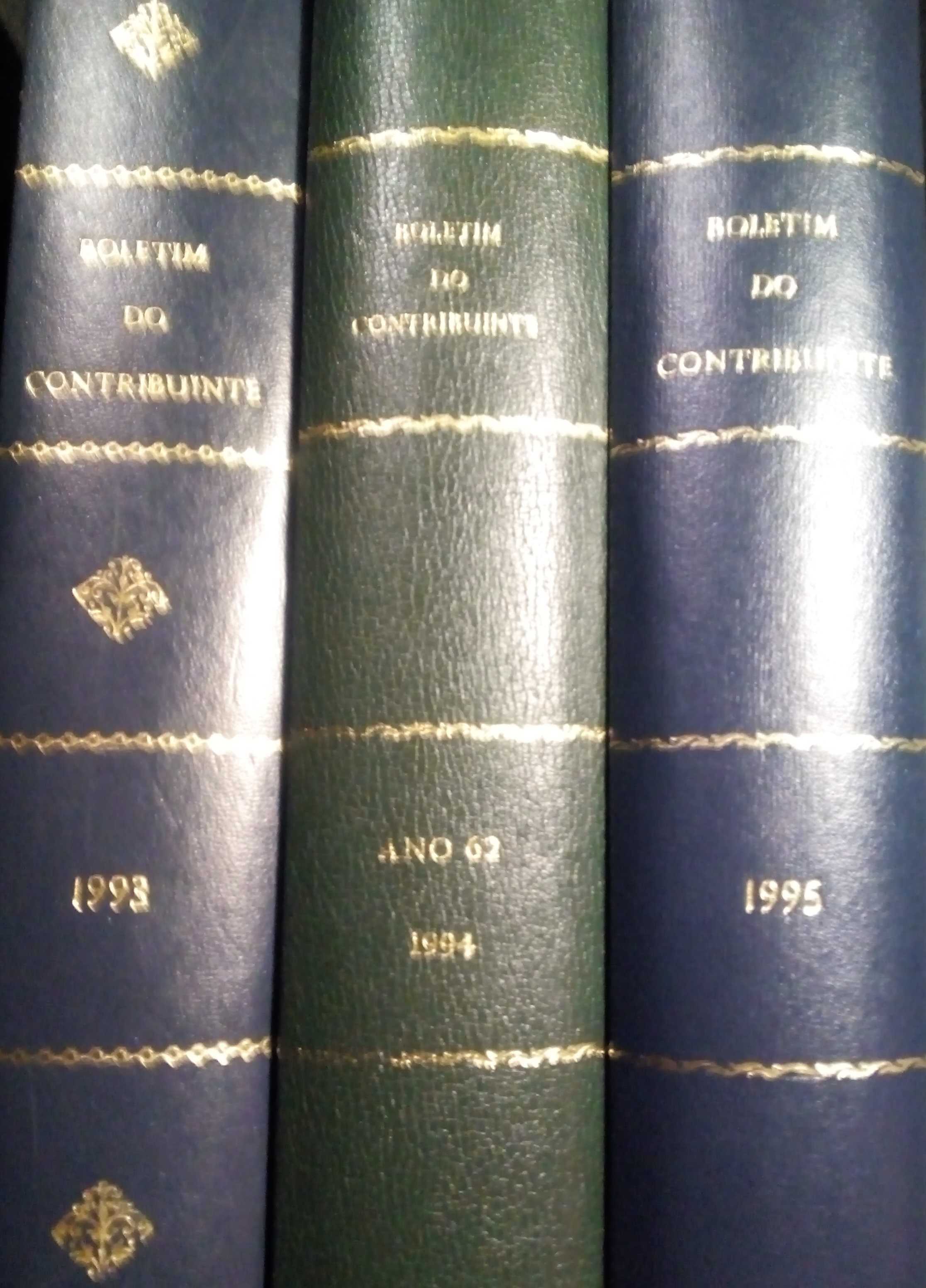 3 Volumes (anuais) encadernados do «BOLETIM DO CONTRIBUINTE» (1993-95)