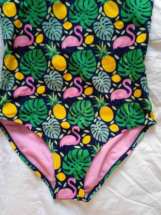 Купальник слитный зеленый