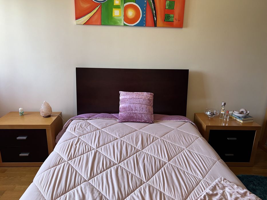 Quarto usado todo em madeira