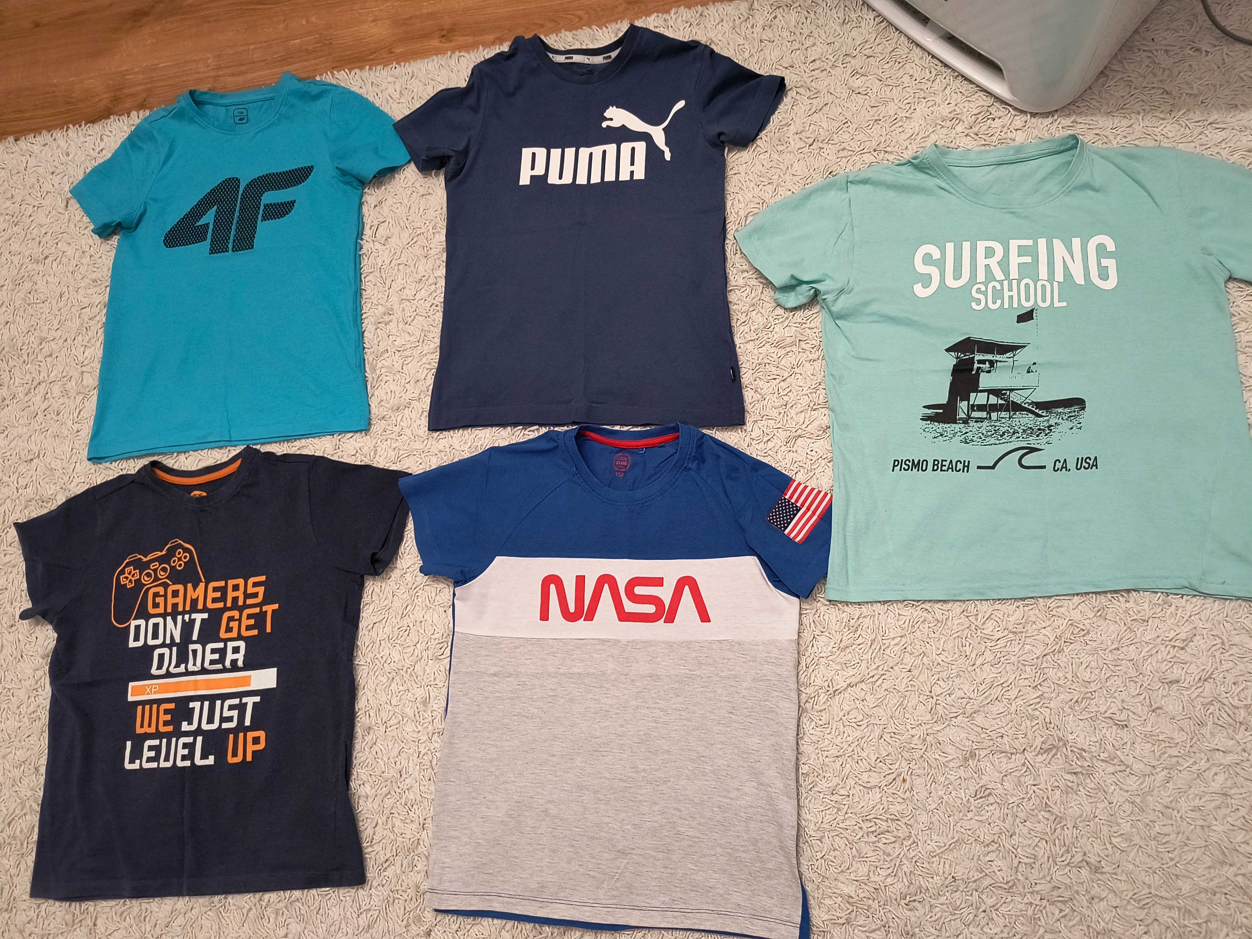 5 x t-shirt r. 152 cm Puma, 4F, Cool Club, Smyk