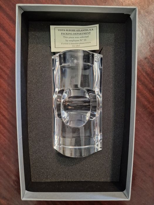 Castiçal em Cristal Atlantis da Vista Alegre com caixa original