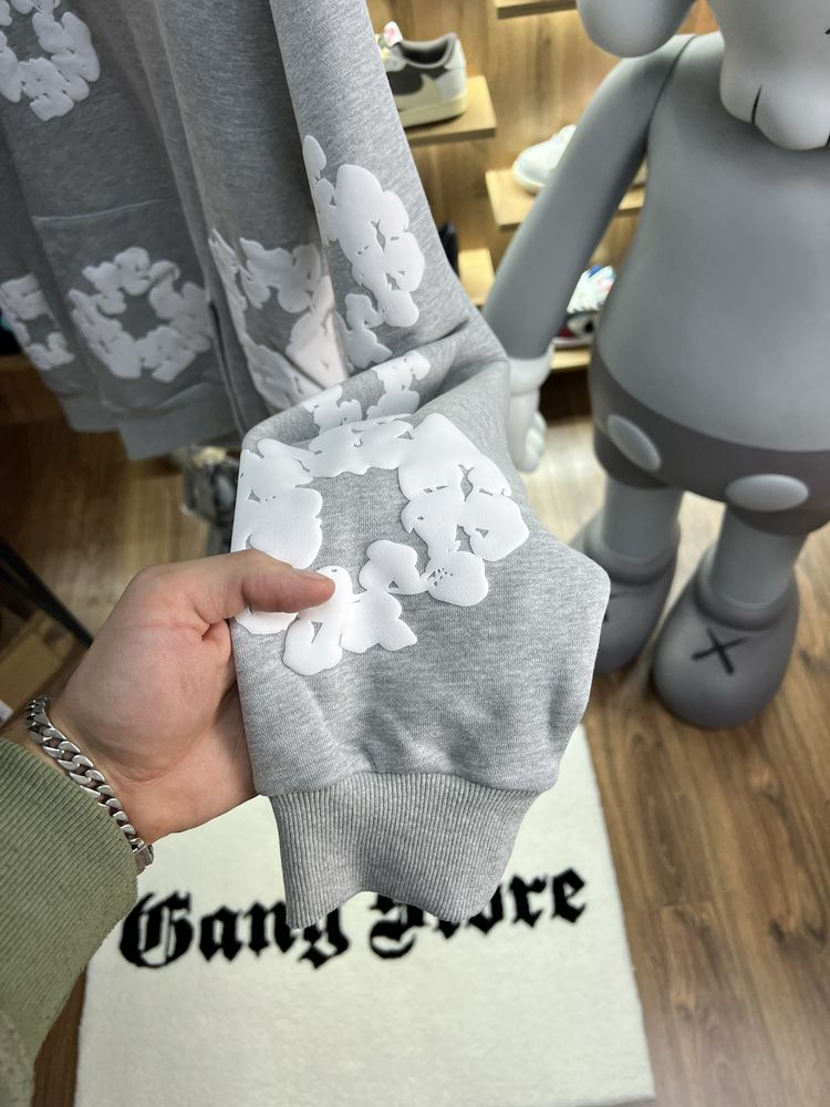 Худі Denim Tears Flowers Logo Grey
