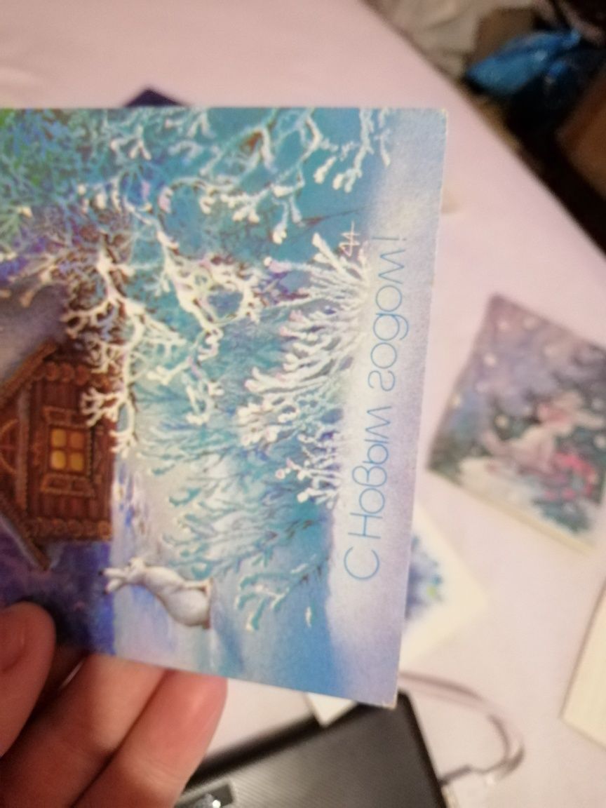 Открытка С новым годом, Открытки СССР, винтажные открытки