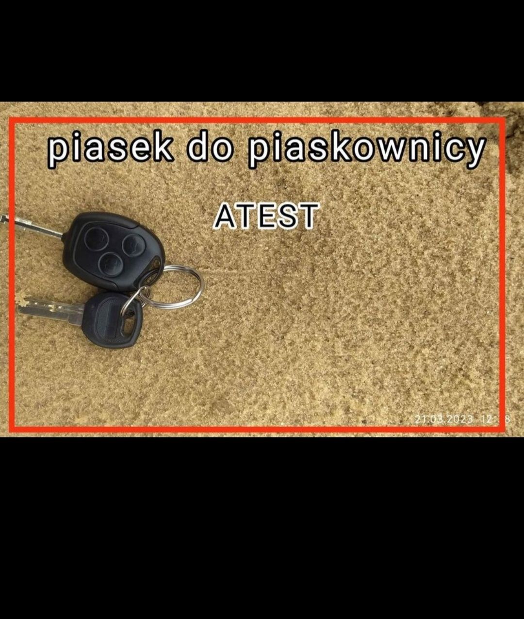 Piasek do piaskownicy z atestem 90 zł tona