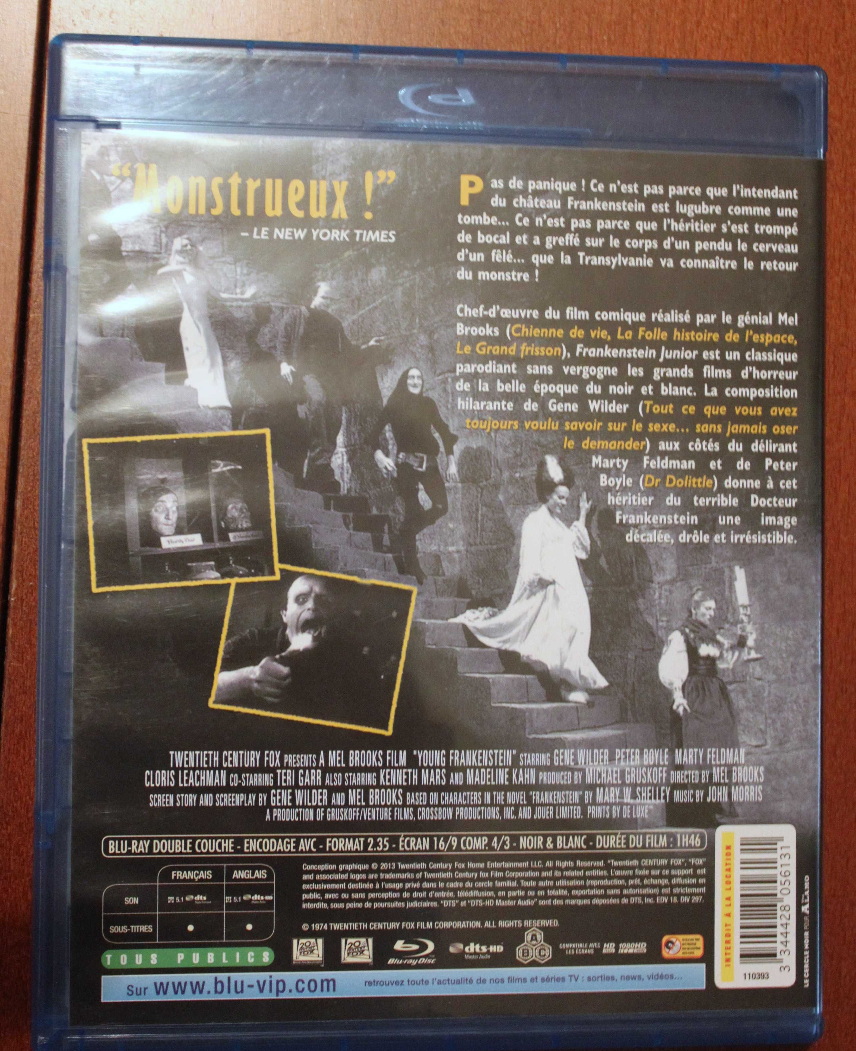 Young Frankenstein (Junior) - Blu Ray Mel Brooks Gene Wilder UK Fra