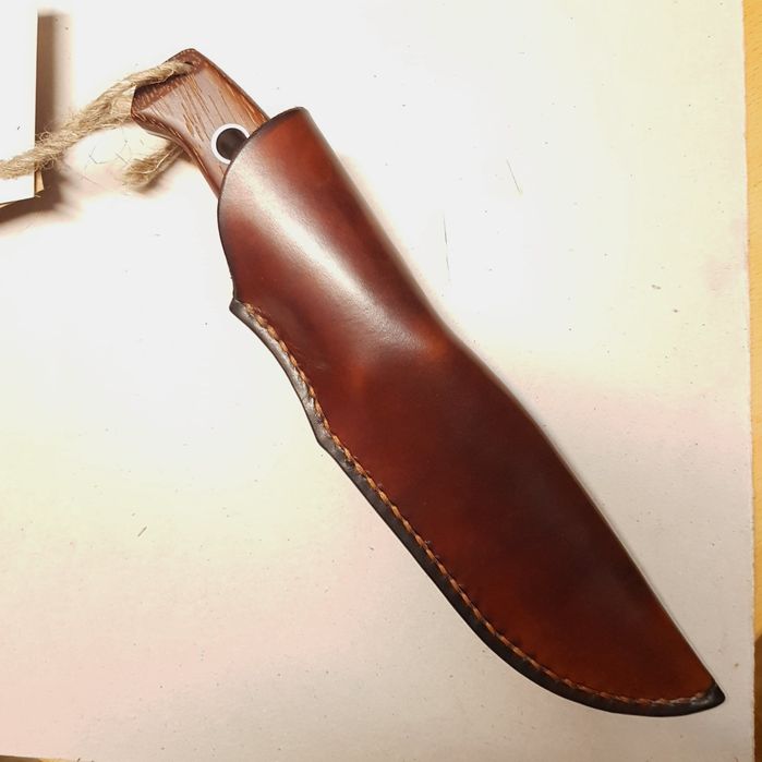 Nóż full tang bushcraft, stal N690, jimping