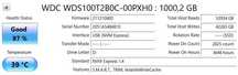 Disco usado WD 1 Tb SSD M2 NVMe (97% good)