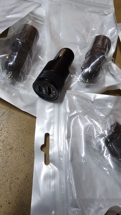 Carregador isqueiro carro usb type-c