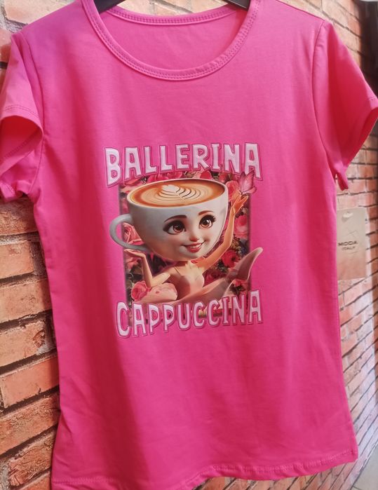 Wyprzedaż Różowa koszulka Ballerina Cappuccina 158 164