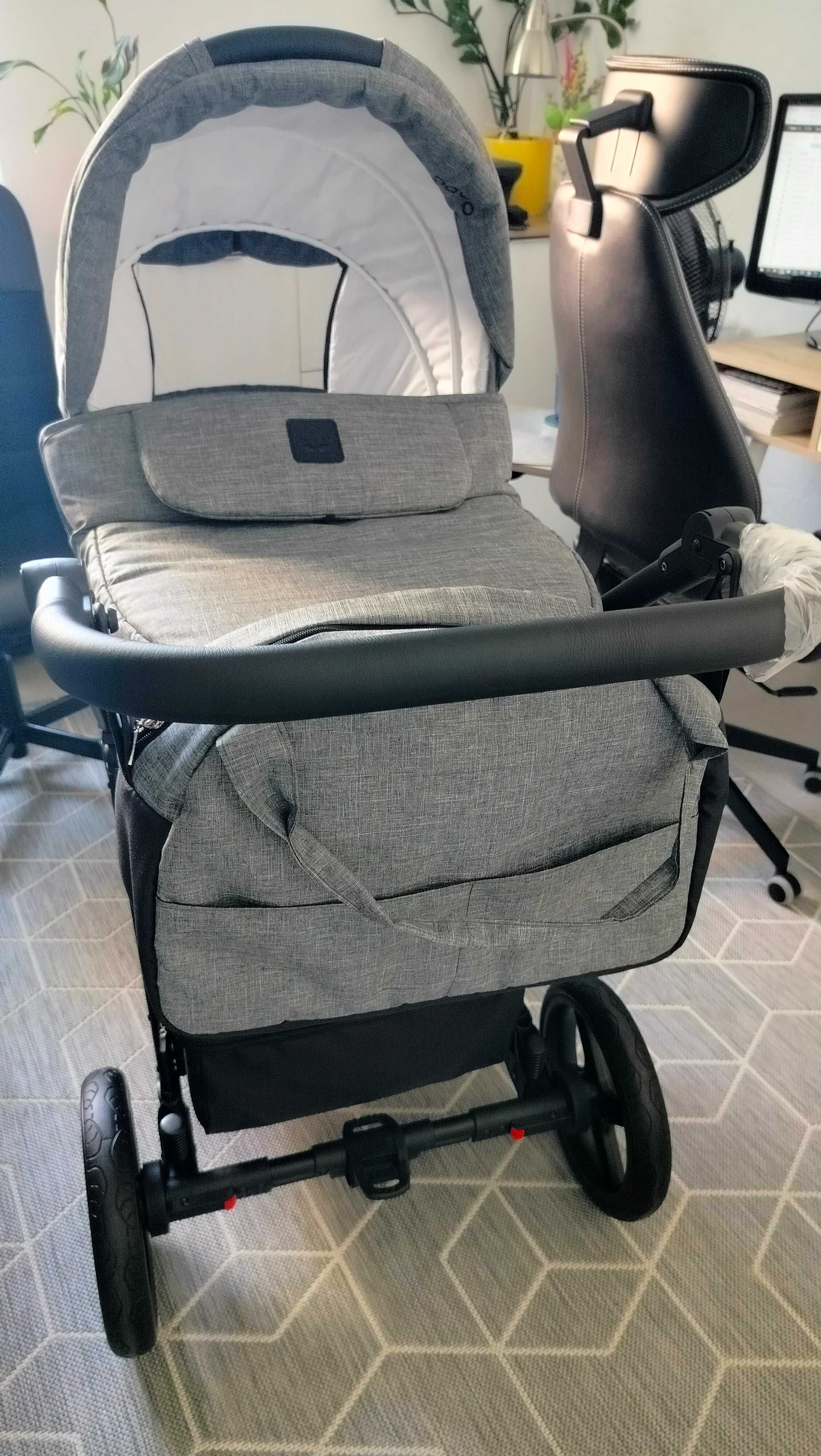 Wózek niemowlęcy Camarelo Navo jasnoszary