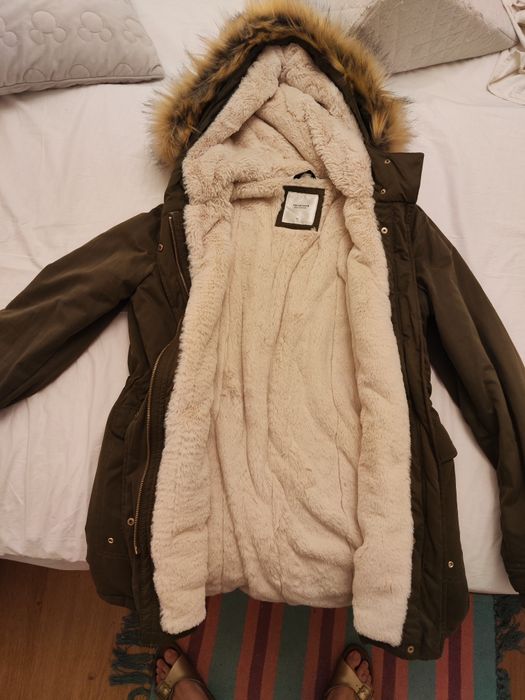 Parka verde extremamente quente