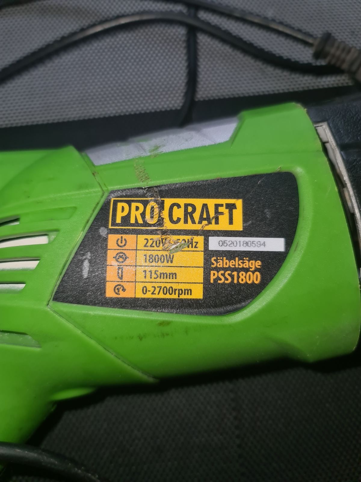 Сабельная пила Procraft PSS1800