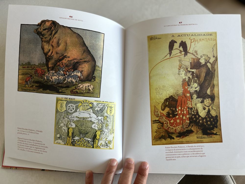 Livro com todas as caricaturas desde a primeira república