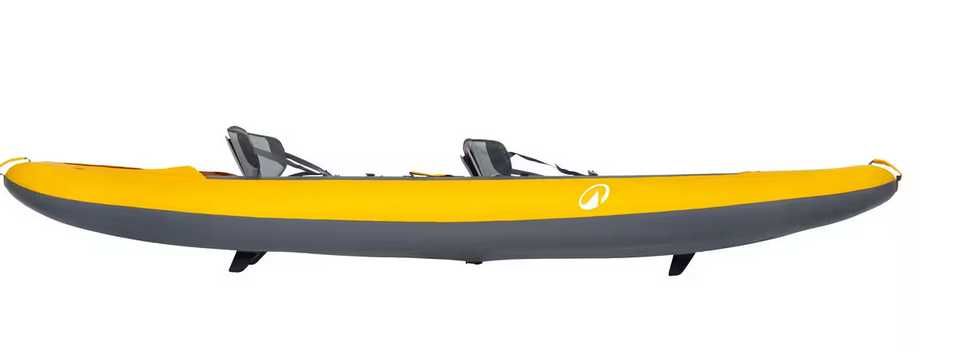 Canoa kayak insuflável 2 lugares - Tribord 100+ Amarelo