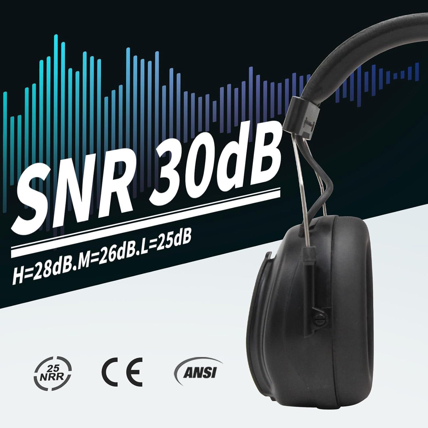 Ochronniki słuchu PROTEAR z radiem Bluetooth 5.3 DAB+/FM